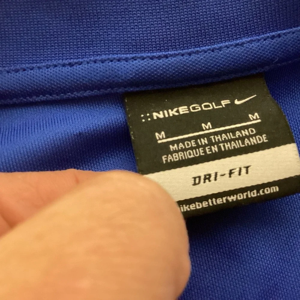 Nike Golf Blue golf polo Dri-fit shirt men’s size medium